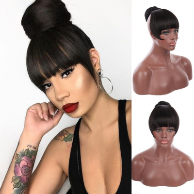 【Trendy Touch】Bangs Hairpiece AL09 - Effortlessly Add Edge with Chic, Easy-Blend Fringe, Ideal for Instant Style Upgrade & Fashion-Forward Looks