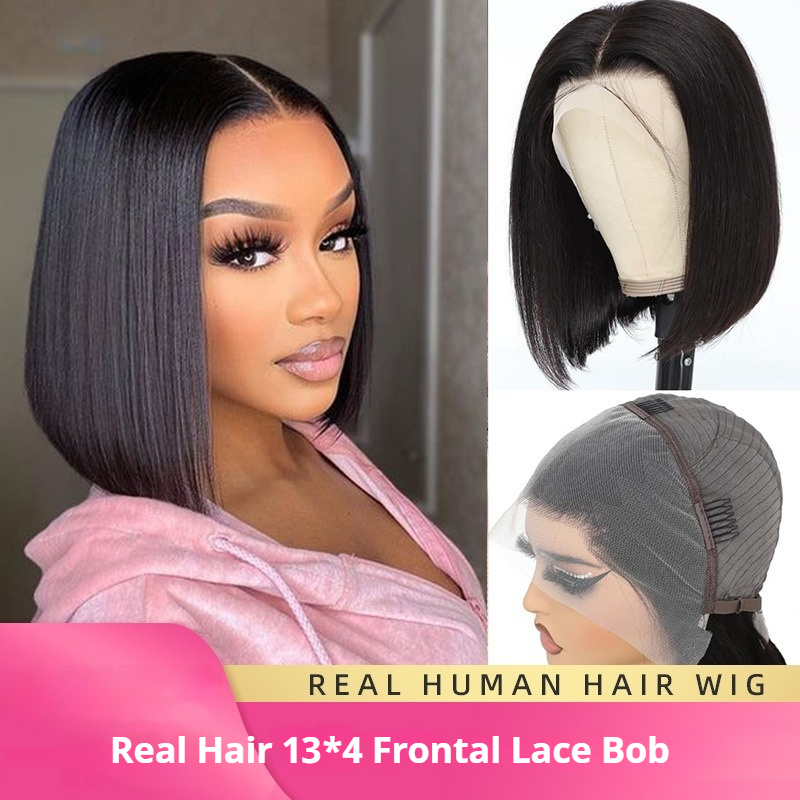 Human Hair Full Frontal Lace BoB wig 200 Density