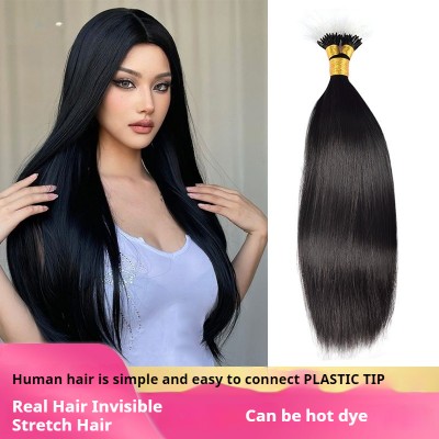 Invisible Elastic Traceless Hair Extensions - Full Human Hair, Instant Insert & Conceal, Natural Seamless Hair Addition, Effortlessly Achieve Perfect Hairstyle, Confidence Multiplied, Beauty Unrestricted