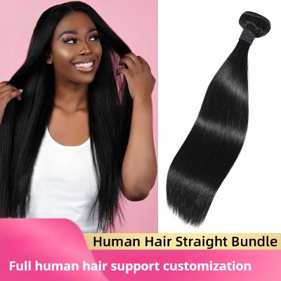 Human Hair Straight Bundle Black