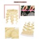 613 Blonde 4x4  Baby Wave  Lace Closure 100% Human Hair