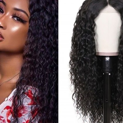 Human Wig Front Lace Glueless Hair Italian Curly