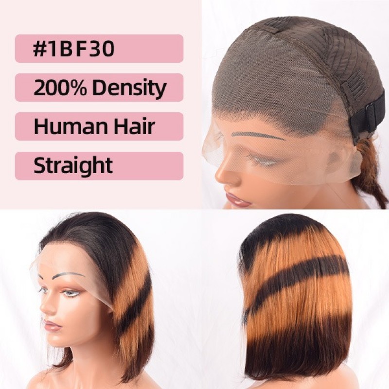 Human Hair Full Frontal Lace BoB wig 200 Density