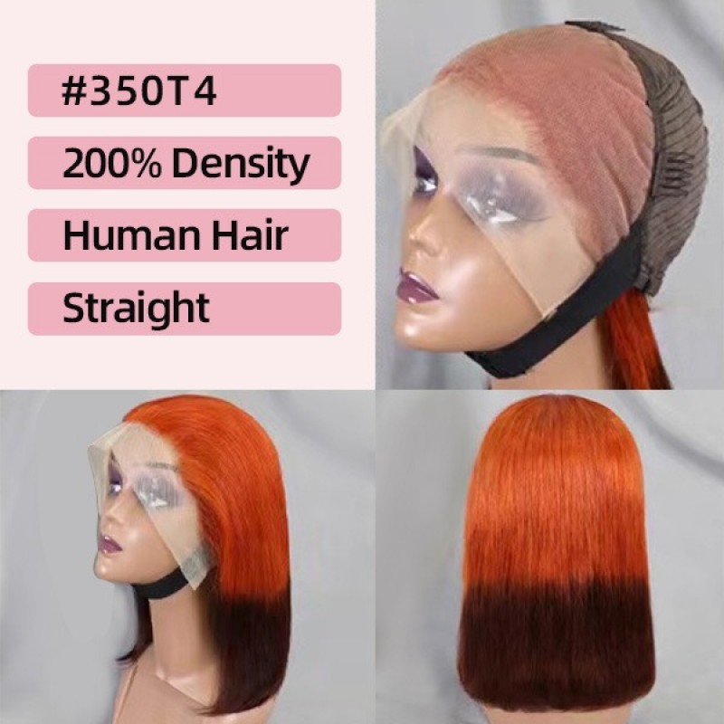 Human Hair Full Frontal Lace BoB wig 200 Density