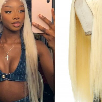 Human Hair Full Frontal Lace Wig Long Straight