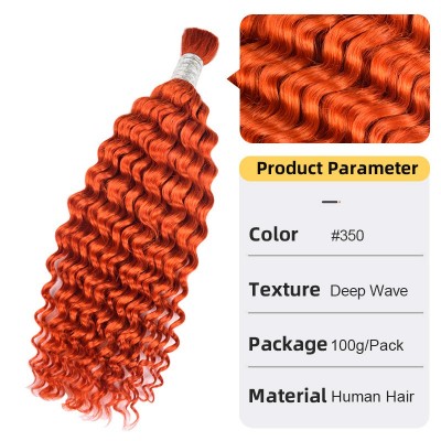 Human Hair Full Real Hair Crystal Hair Extensions Deep Wave #350