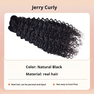Human Hair Bundle Hair Jerry Curly Natural Black