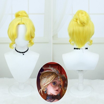 【Identity V】Golden Cicada Wig - 35cm Bright Yellow Hair, Captivating Cosplay for Dancer Fans