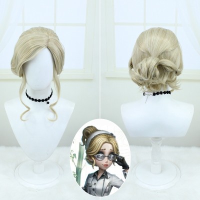 Identity V Doctor Guard 26 Blonde Short Wig - 35cm Accurate Replica, Silky Shine, Instant Character Transformation, Perfect Details, Immersive Experience, Unleash Your Guardian Spirit