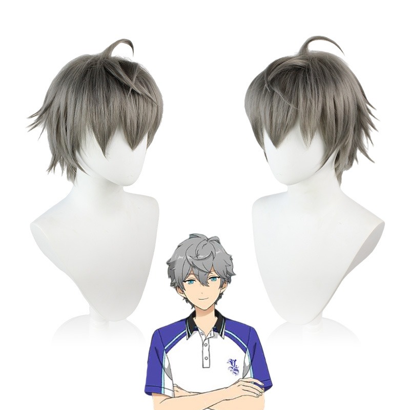 Ensemble Stars ES SENA IZUMI COS Wig Rebellious Gray Short Hair 30cm