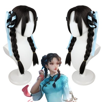 【Arena of Valor Mystery】Shiyu Wig - Unveil Elegance with 60cm Sleek Black Tresses, Perfect for Intriguing Cosplay Masterpieces