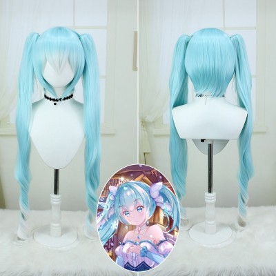 Vocaloid Hatsune Miku Cosplay Wigs Blue Long Hair 120CM