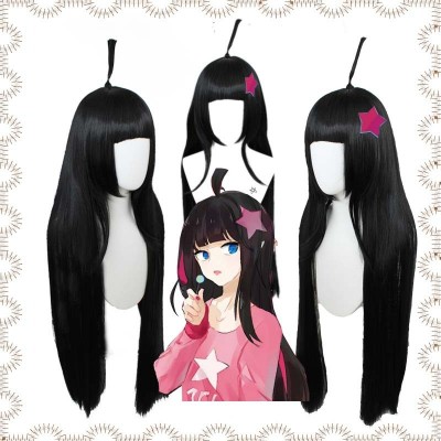 【AOTU World Elegance】Kerry Cosplay Wig - Dazzle with 80cm Luxurious Black Long Hair, Embodying Graceful Characters for Memorable Cosplay Moments