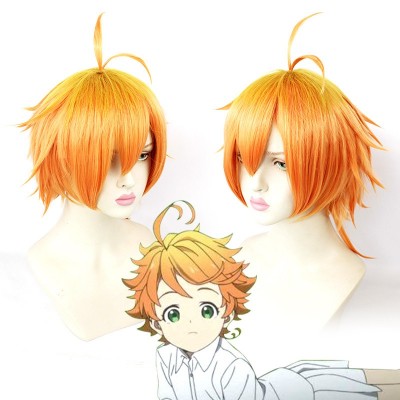 The Promised Neverland Emma Norman Cosplay Wigs Orange Short Hair 35CM