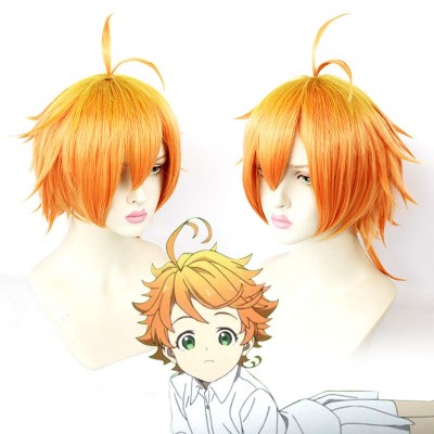 Neverland Dreams Emma & Norman Cosplay Wig, 35cm Fiery Orange Hair, Embrace the Spirit of Adventure