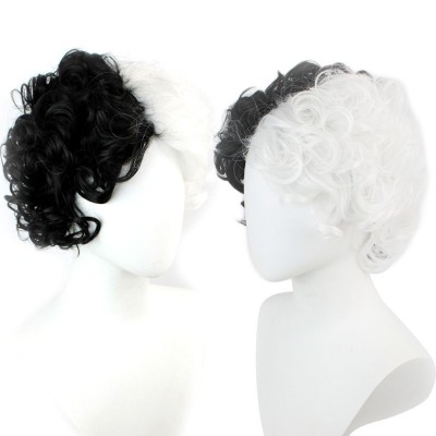 Black and White Witch Kuira Cosplay Wigs 30CM
