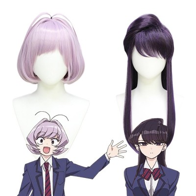 Komi Can't Communicate Shoko Komi Cosplay Wigs Purple Long Hair 60CM