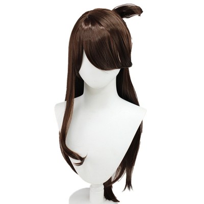 Genshin Impact Beidou Cosplay Wigs Dark Brown Long Hair 80CM