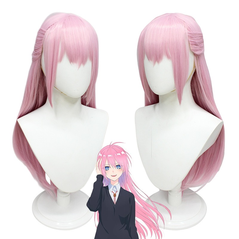 My Girlfriend is Shobitch Mizuho Shizumu Cosplay Wigs Pink Long Hair 68CM