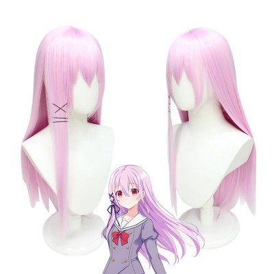 【Mokou's Charm】Contract Kiss Wig - Sweet Light Pink, 70CM Flowing Fantasy for Enchanting Cosplay