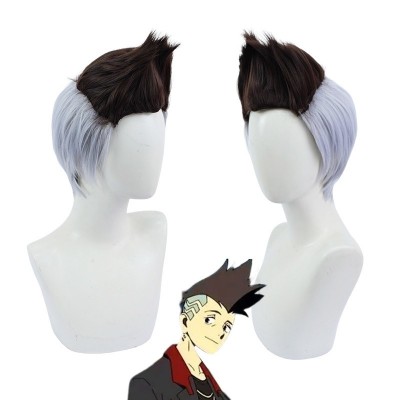 【Edgy Aura】David Martinez Cyberpunk Wig - Rugged Brown 30cm for Authentic Cosplay Edge