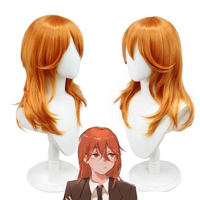 Saw Angel Devil Cosplay Wigs Orange Short Hair 50CM