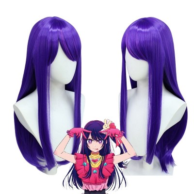 The Child I Recommend Ai Hoshino B Komachi Cosplay Wigs Purple Long Hair 80CM