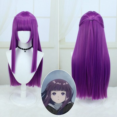 Requiem of the Rose King Feren Cosplay Wigs Purple Long Hair 80CM