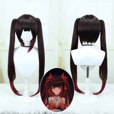 【Honkai Impact 3rd】Huahuo Dark Brown Long Wig 80CM - Rich Brown Elegance, Silky Long Locks, Perfect for Cosplay & Daily Wear, Showcase Your Mature Charm