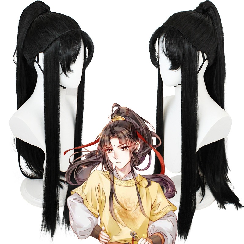 Mo Dao Zu Shi Jin Ling Jiang Cheng Cosplay Wigs Black Long Hair 80CM