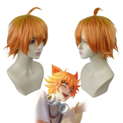【Arena of Valor Fiery Spirit】Valhein Wig - Ignite Your Style with 30cm Bold Orange Crop, Perfect for Dynamic Cosplay & Everyday Flair