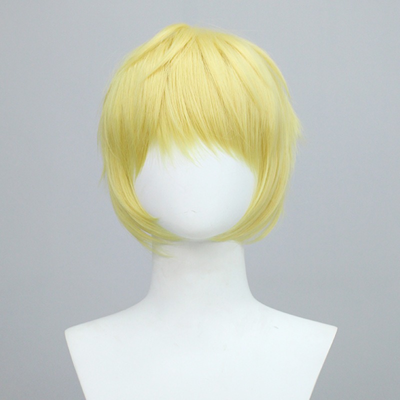 Hatsune Family Kagamine Len Cosplay Wigs Yellow Short Hair 37CM