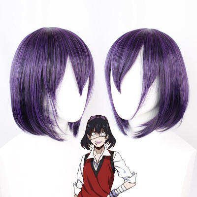 Kakegurui Ikishima Midari Cosplay Wigs Purple Short Hair 35CM