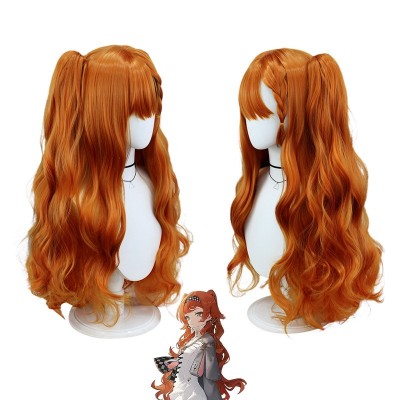 Return - One Way Trip sonnet Cosplay Wigs Orange Curly Long Hair 75CM