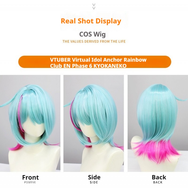 Nijisanji - Kyo Kaneko EN Sixth Period VTuber Virtual Idol Cosplay Wig