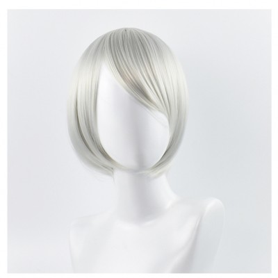 【Nier: Automata】Elegant Silver Wig - 30cm Short Hair, Precision Crafted for Authentic 2B Cosplay Perfection