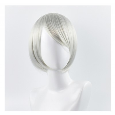 【Nier: Automata】Elegant Silver Wig - 30cm Short Hair, Precision Crafted for Authentic 2B Cosplay Perfection