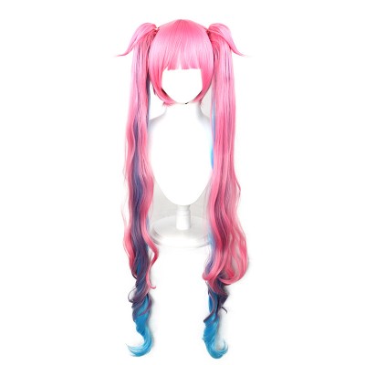 【Arena of Valor Futuristic】Mind Hacker Wig - Unlock Style with 120cm Radiant Pink Locks, Perfect for Enchanting Cosplay & Event Transformations