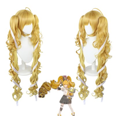 【Arena of Valor Elegance】Time Traveler Angela Wig - Step Back in Time with 120cm Voluminous Blonde Curls, Ideal for Timeless Halloween & Party Glamour