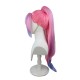 rena of Valor Yorn Cosplay Wig Pink Wig Highlight Blue with Cap Anime Wigs for Men 75CM