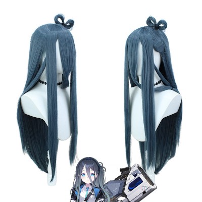 Azur Lane Tendo Akane Cosplay Wig Blue Long Wig with Cap Anime Wigs for Women and Children Halloween  100CM