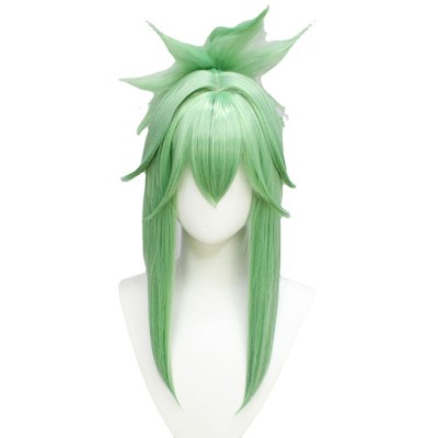 【Genshin Impact】Kujou Sara Wig - Vibrant 30cm Green Anime Locks, Perfect Fit Cap, Epic Cosplay Transformation