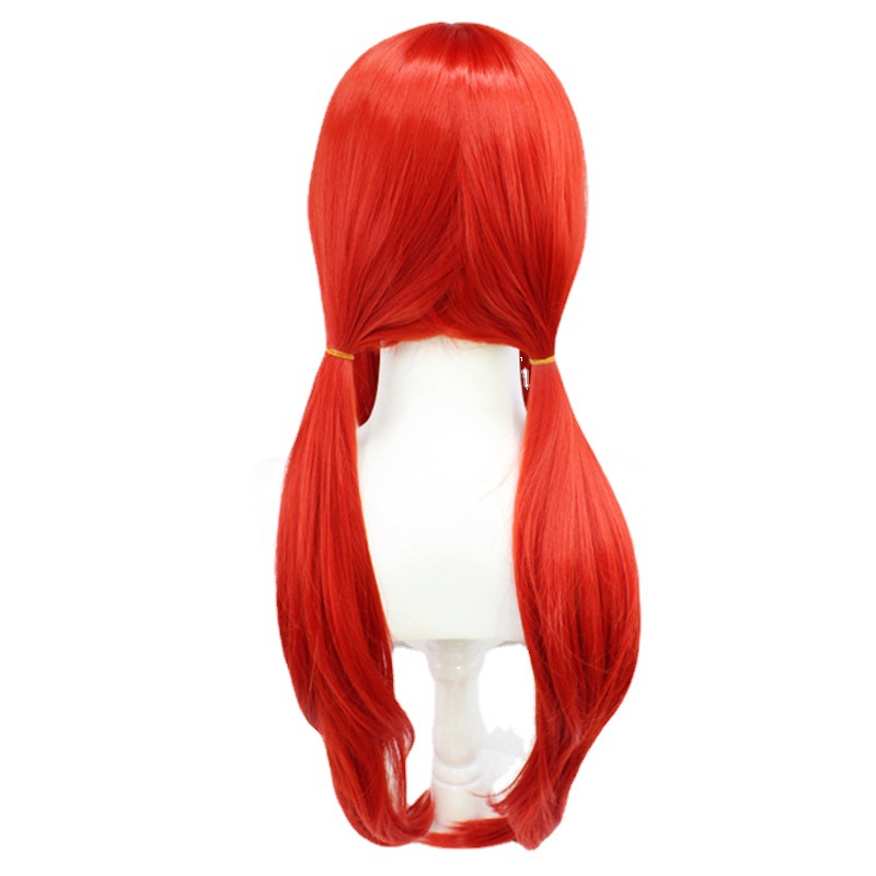 Genshin Impact Ningguang Cosplay Wig Red Long Wig with Cap Anime Wigs 80CM