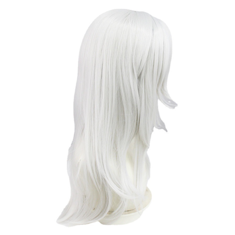 Genshin Impact Xingqiu Cosplay Wig Silver Wig with Cap Anime Wigs for Adults 60CM
