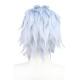 Genshin Impact Dr. Edmond Cosplay Wig Silver Short Wig with Cap Anime Wigs for Adults Halloween Christmas 50CM