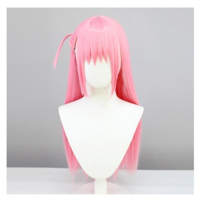 【Radiant Fantasy】70CM Pink Long Anime Wig with Cap - Enchanting Locks for a Dazzling Cosplay Experience