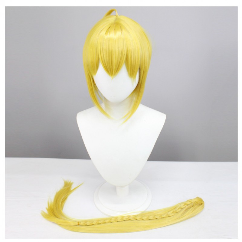 Solitary Rock Ichiri Goto Dupaki Cosplay Wig 70cm Yellow Long Wig with Cap Anime Wigs 70CM
