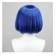 Solitary Rock Ichiri Goto Dupaki Cosplay Wig Blue Short Wig with Cap Anime Wigs 30CM