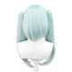 Genshin Impact Fischl Cosplay Wig - Aqua Blue Dual Twintails with Thumb Clips 50cm