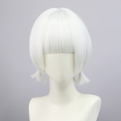 【Shadowed Canopy Whisper】Ayato Genshin Impact Wig - Unveil Secrets with 30CM Ivory Locks, Mystic Cap & Stealthy Charm